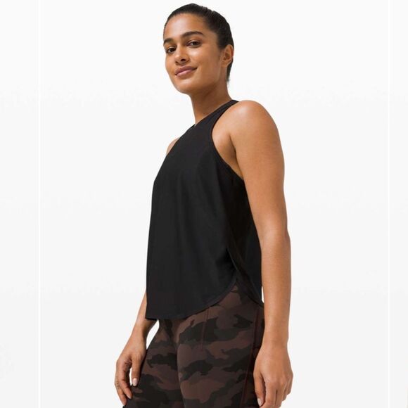 Lululemon Size 2 Lightweight Run Kit Tank Top Black Relaxed Fit Workout Gym - Picture 10 of 10